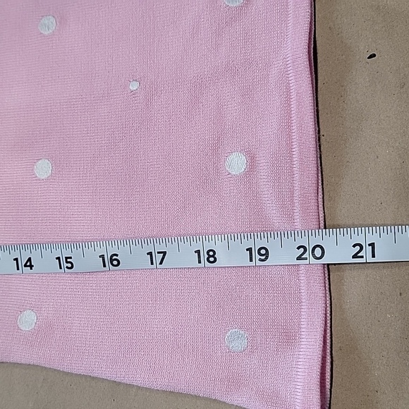 Sydney Easton Pink with White Embroidery Short Sleeved Sweater, Size PS.  EUC - Picture 8 of 8